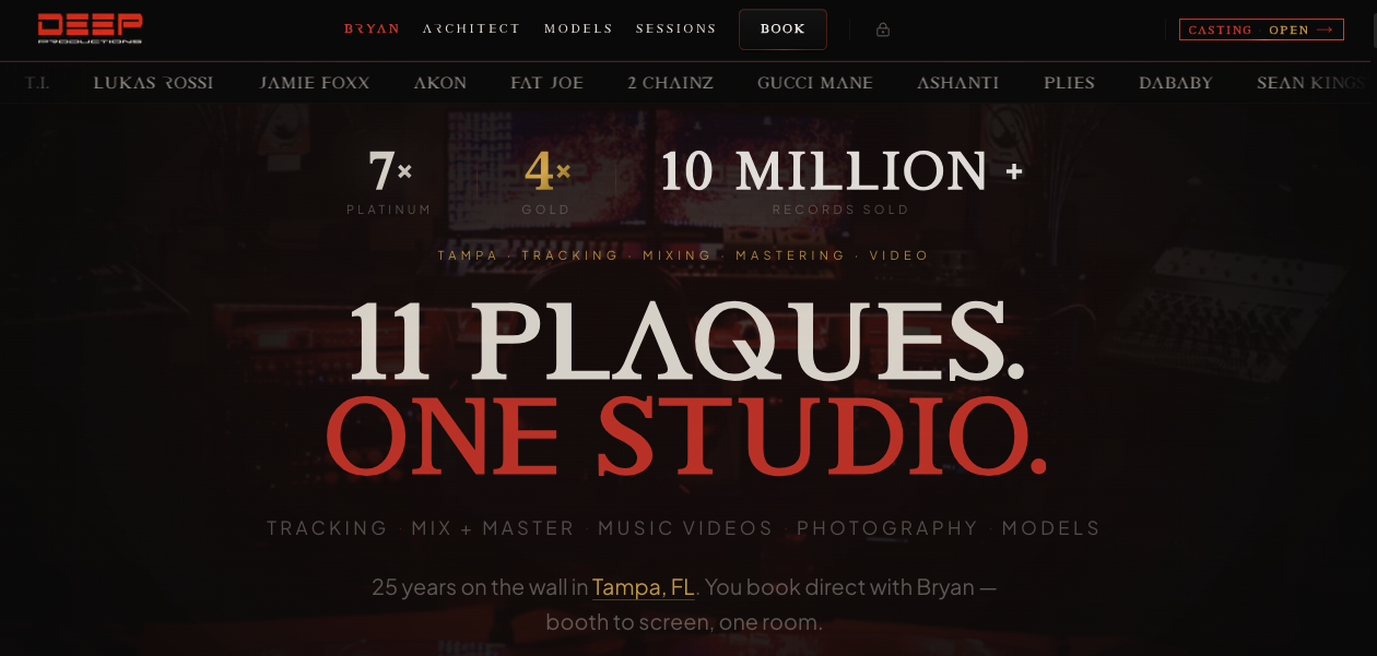 Deep Productions — site preview